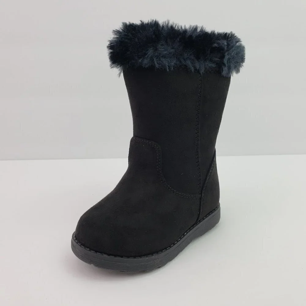 NEW Cat & Jack Leah Toddler Girls Size 5 Black Winter Snow Boots
